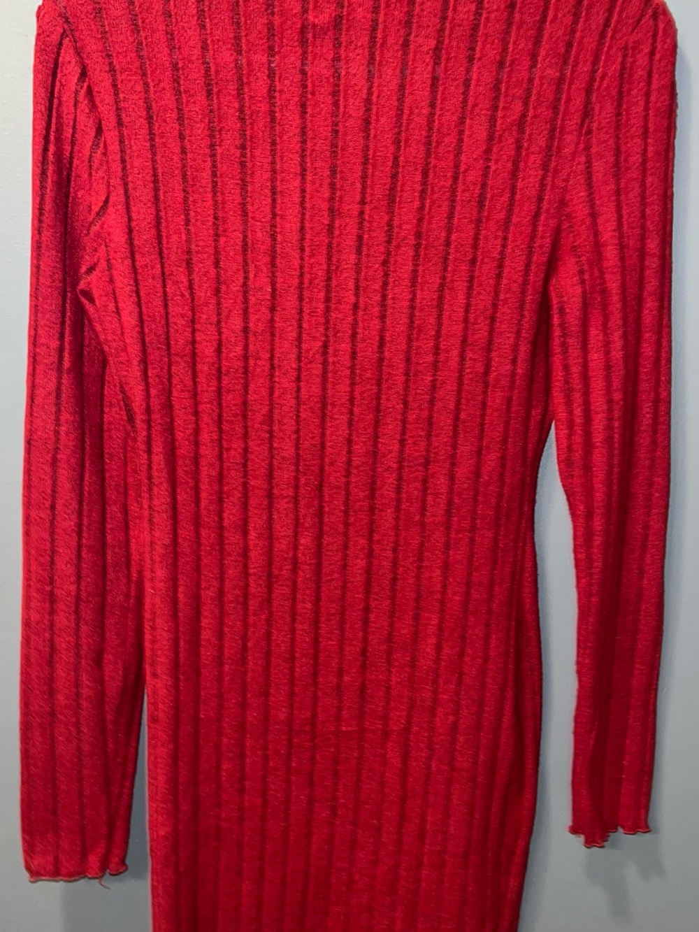SHEIN Red Ribbed Dress